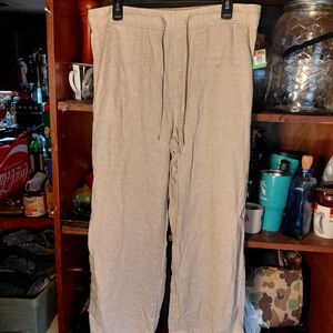 Gap L Linen Pull On Flax Linen 48/50 Loose Flare Pants